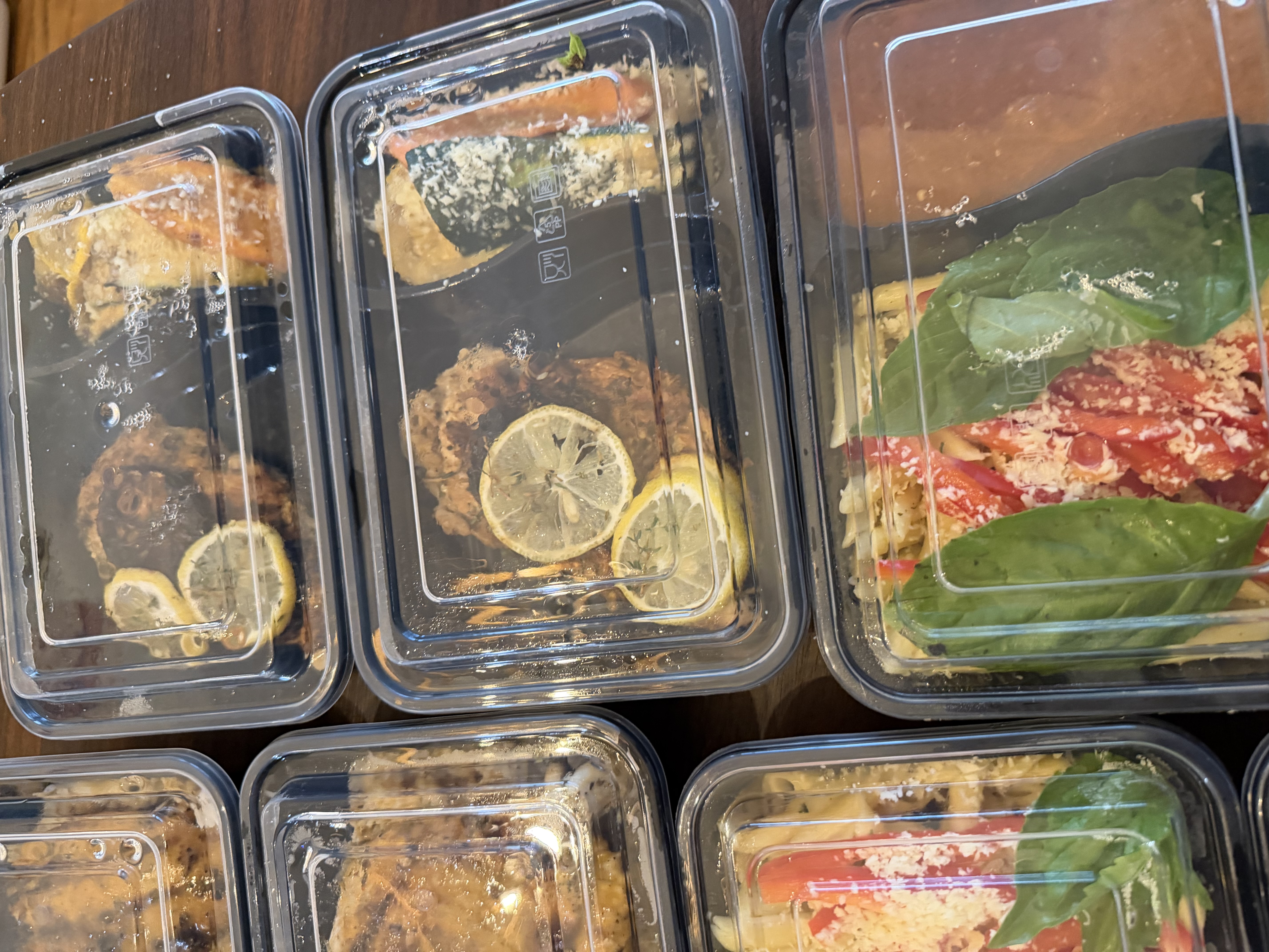 Weekly prep — sealed, labelled, and ready for pickup